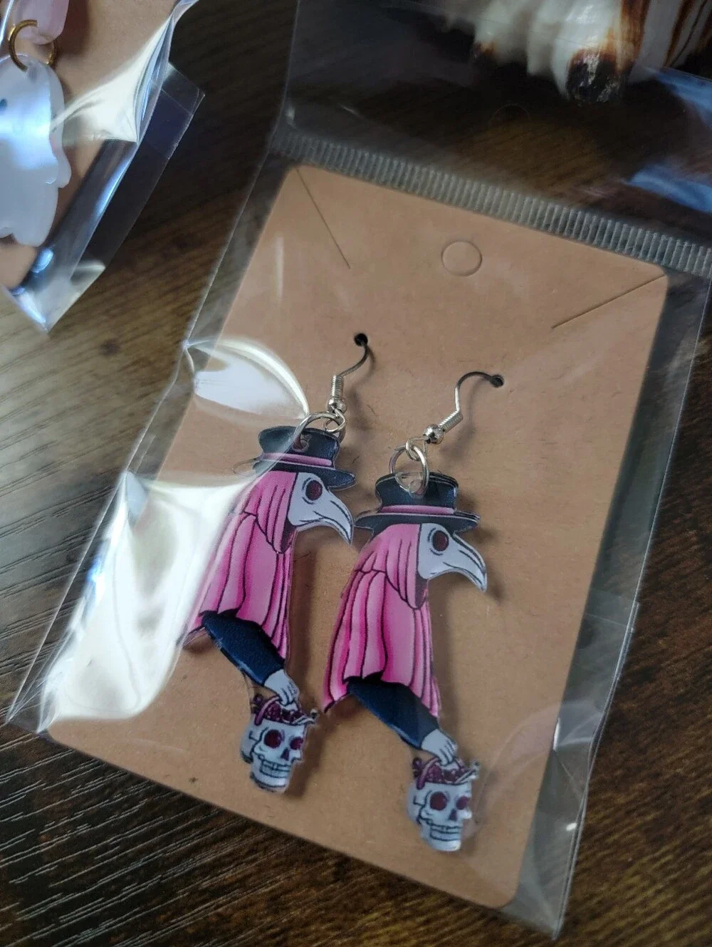 3pcs Pink Ghost Dangle Earrings - Cute Halloween Accessory